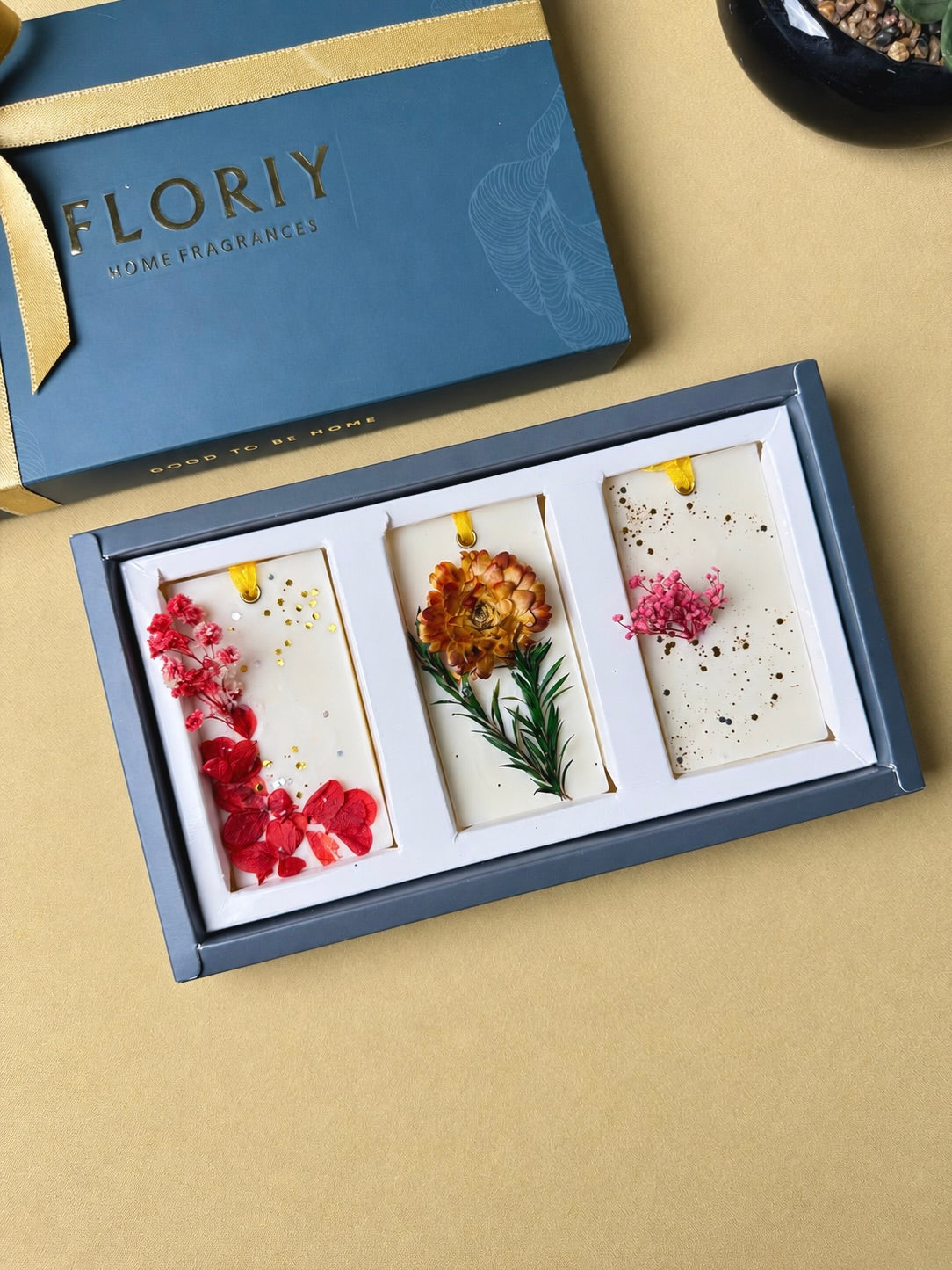 Flower Blossom Perfume Infused Wax Tablet • Set of 3