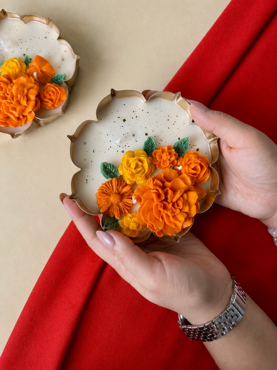 Marigold Urli Candle Gift Set