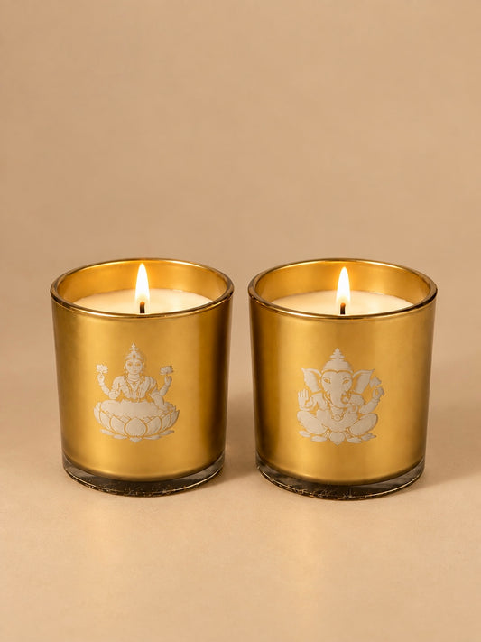 Lakshmi Ganesh Candle • Diwali Gift Set of 2