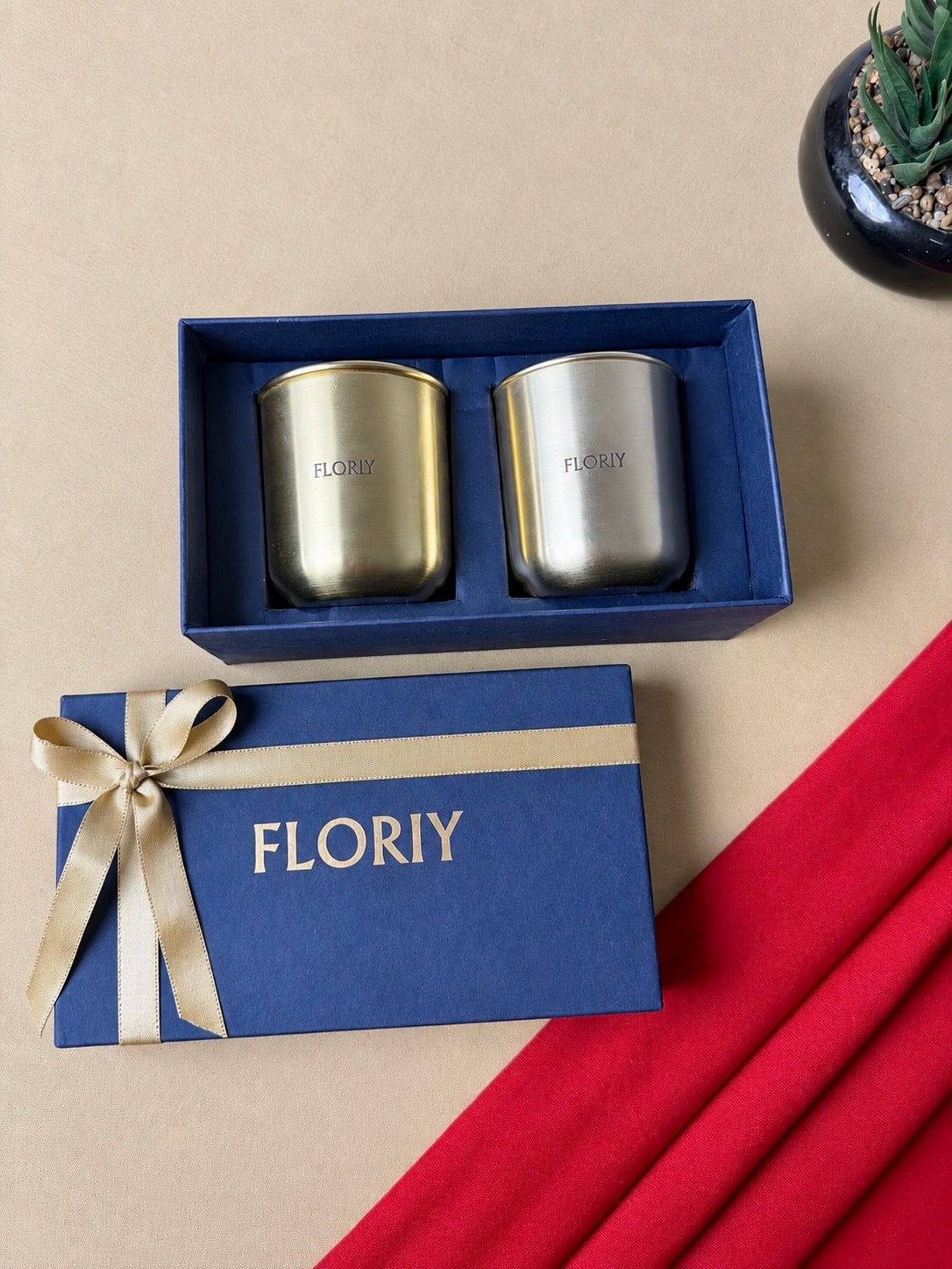 Golden Luxe Candle • Gift Set of 2