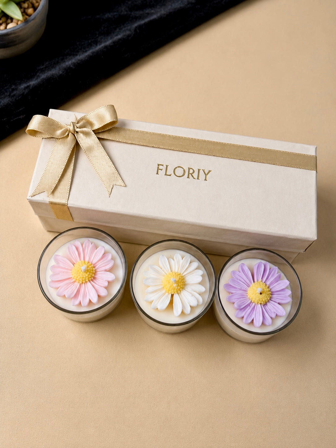 Daisy Candle Gift Set