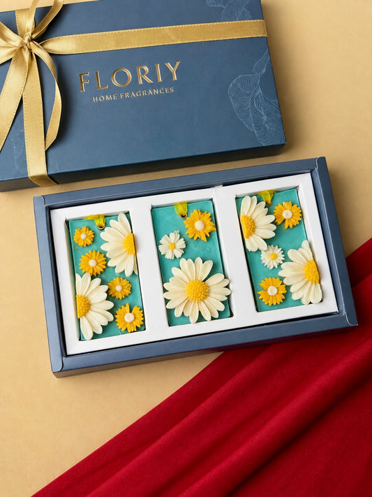 Floral Perfume Infused Wax Tablet • Set of 3