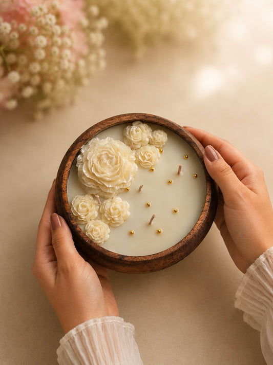Ivory Bloom Candle