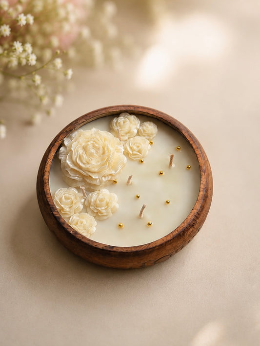 Ivory Bloom Candle