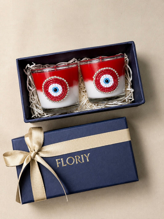 Red Evil Eye Candle Gift Set
