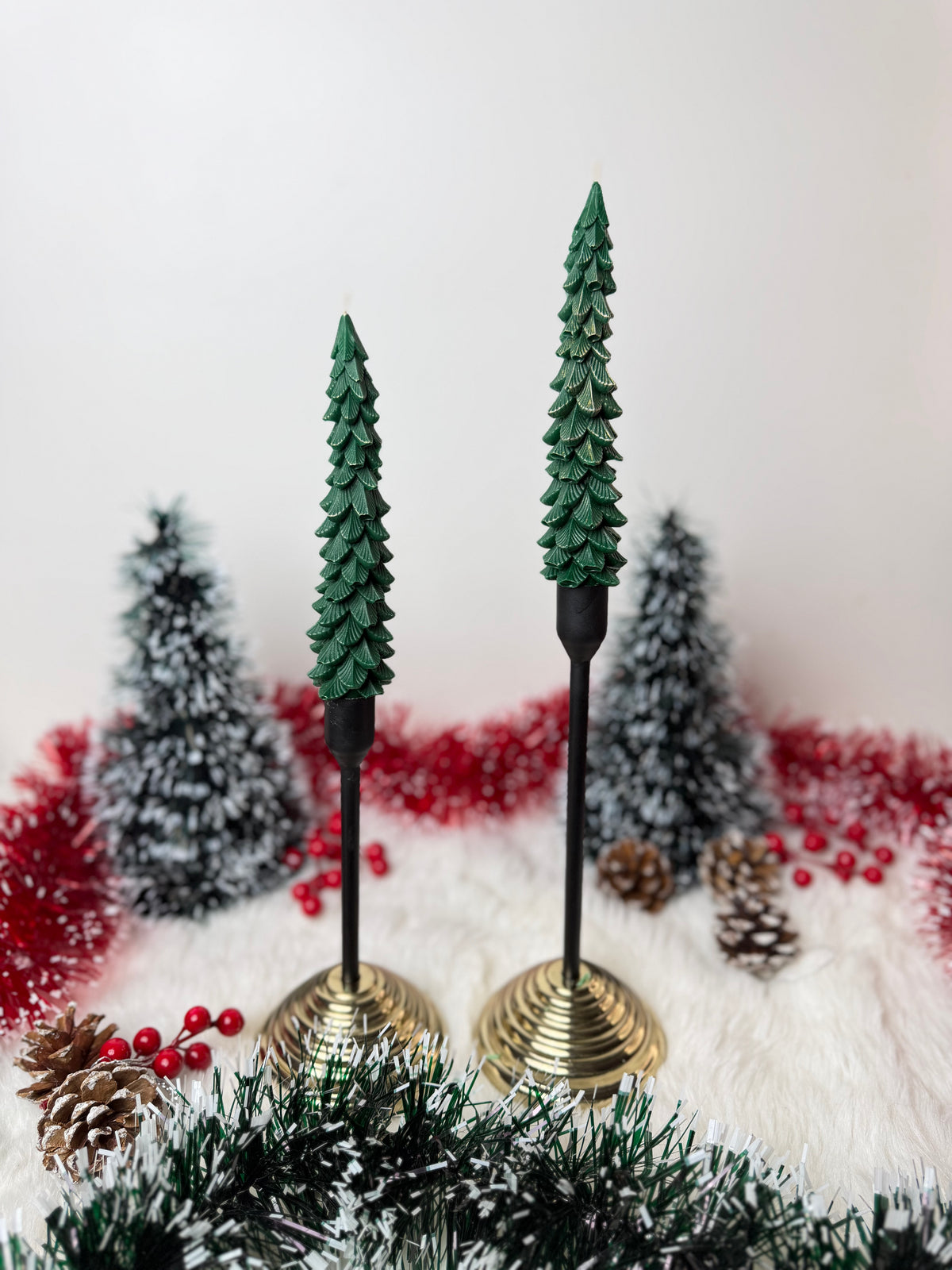 Tree Taper Candles - Set of 2