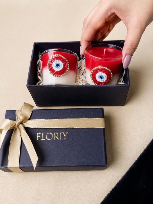 Red Evil Eye Candle Gift Set
