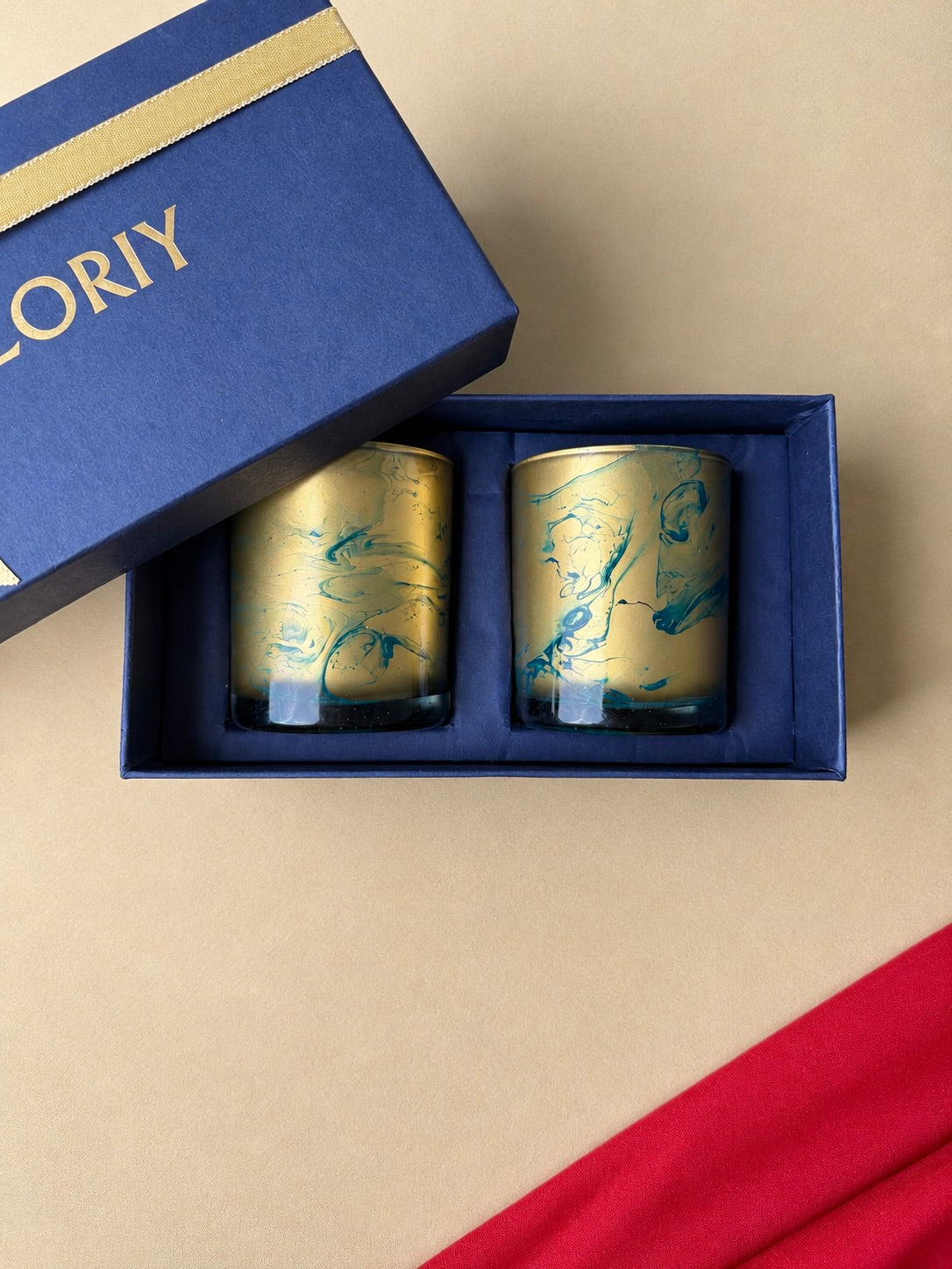 Golden Luxe Candle • Gift Set of 2