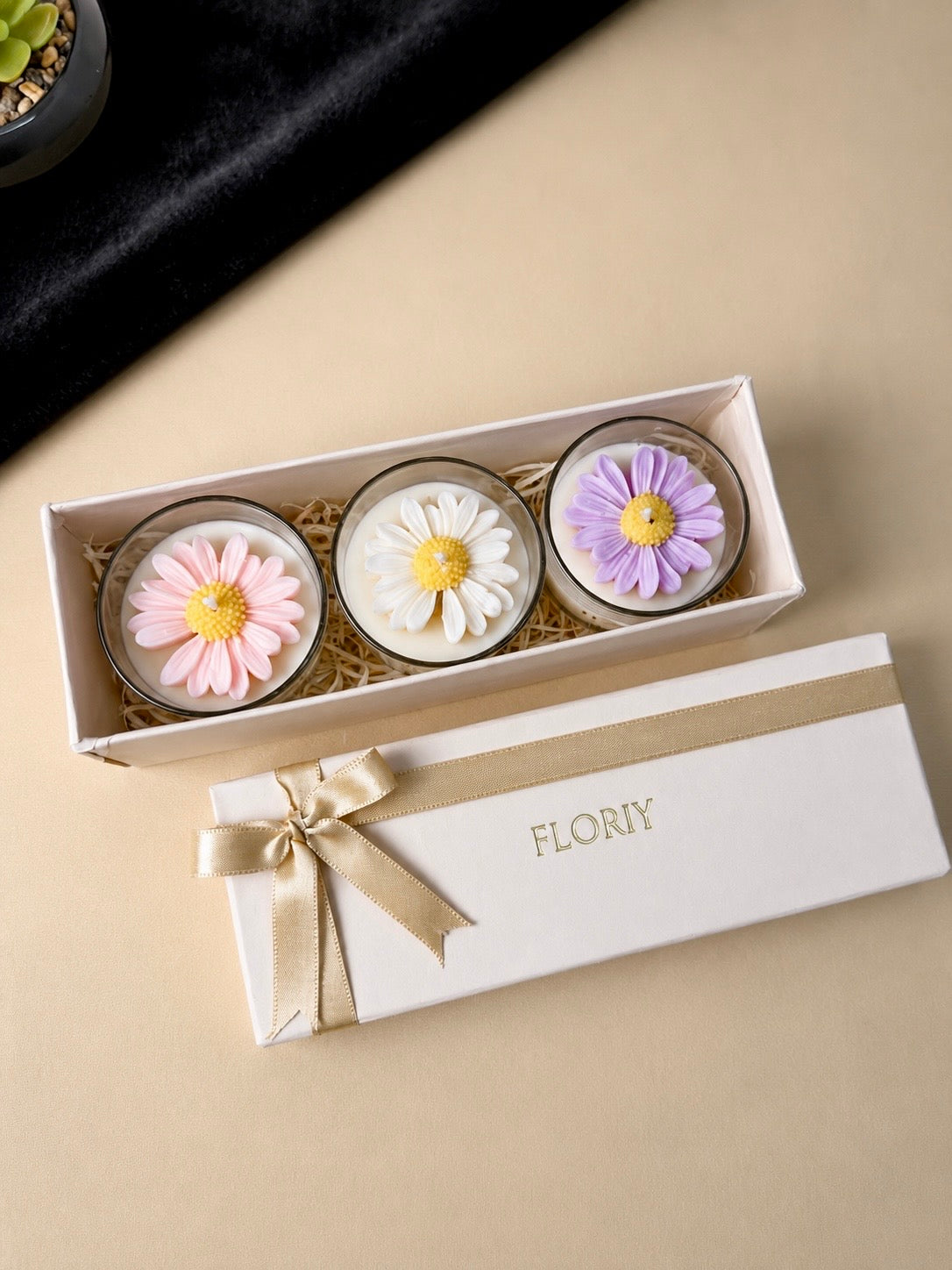 Daisy Candle Gift Set