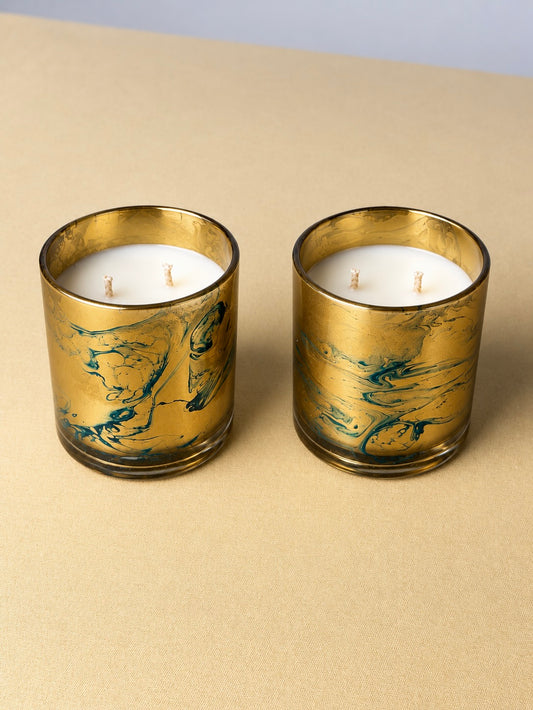 Golden Luxe Candle • Gift Set of 2